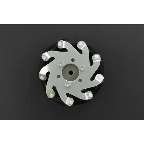 DFRobot Metall Mecanum Rad 65mm Durchmesser, Kupplungsdurchmesser 4mm, 5kg Tragfähigkeit, Rechts DFRobot Metall Mecanum Rad 65mm Durchmesser, Kupplungsdurchmesser 4mm, 5kg Tragfähigkeit, Rechts