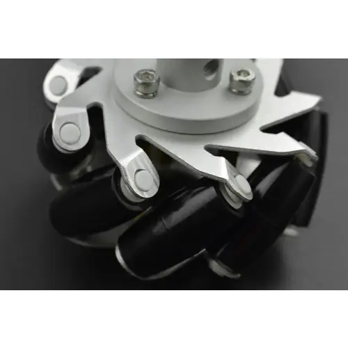 DFRobot Metall Mecanum Rad 65mm Durchmesser, Kupplungsdurchmesser 4mm, 5kg Tragfähigkeit, Rechts DFRobot Metall Mecanum Rad 65mm Durchmesser, Kupplungsdurchmesser 4mm, 5kg Tragfähigkeit, Rechts