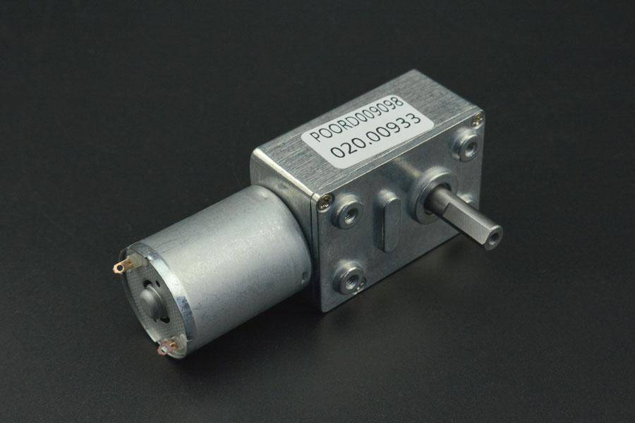 DFRobot Turbo Metal Gear Worm Motor, 40RPM, 8kgcm Drehmoment, 1:150 Untersetzung, PWM, 12V