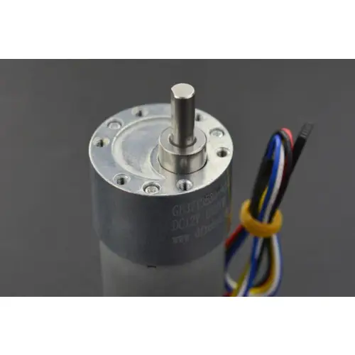 DFRobot Metall-DC-Getriebemotor mit Encoder, 122RPM, 90:1, 38Kg.cm Drehmoment, 12V DFRobot Metall-DC-Getriebemotor mit Encoder, 122RPM, 90:1, 38Kg.cm Drehmoment, 12V