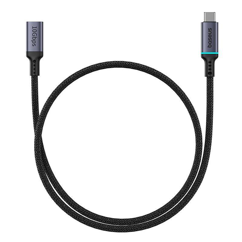 Baseus High Definition USB-C Verlängerungskabel, C-Stecker - C-Buchse, 10Gbps, 0,5m, schwarz