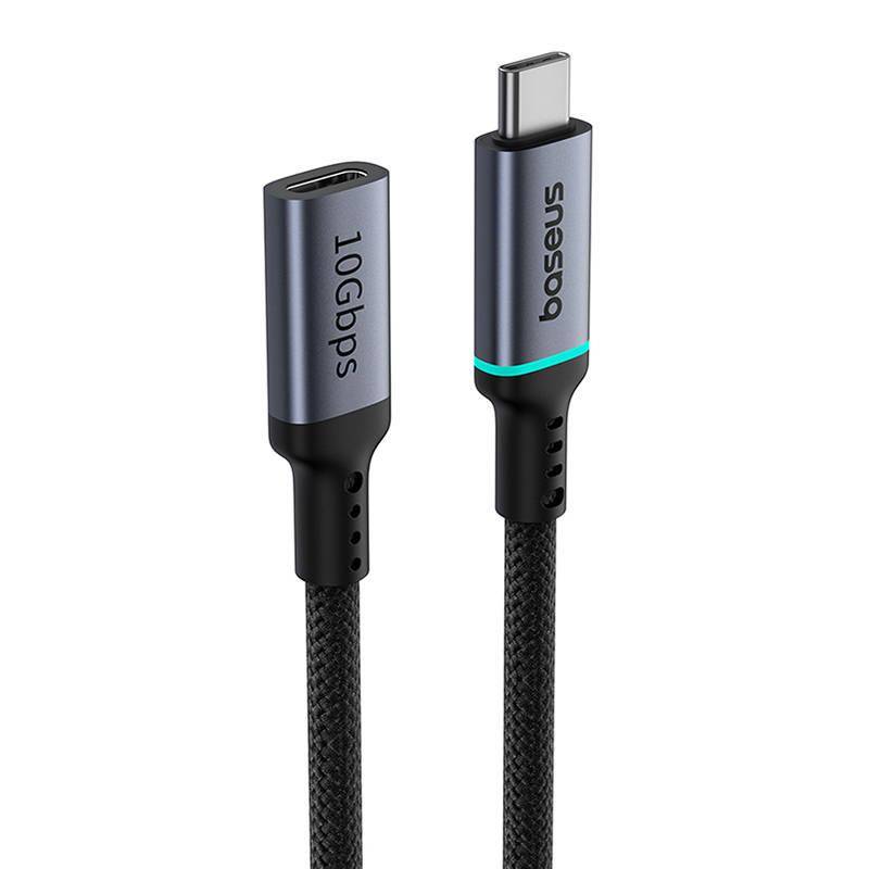 Baseus High Definition USB-C Verlängerungskabel, C-Stecker - C-Buchse, 10Gbps, 0,5m, schwarz