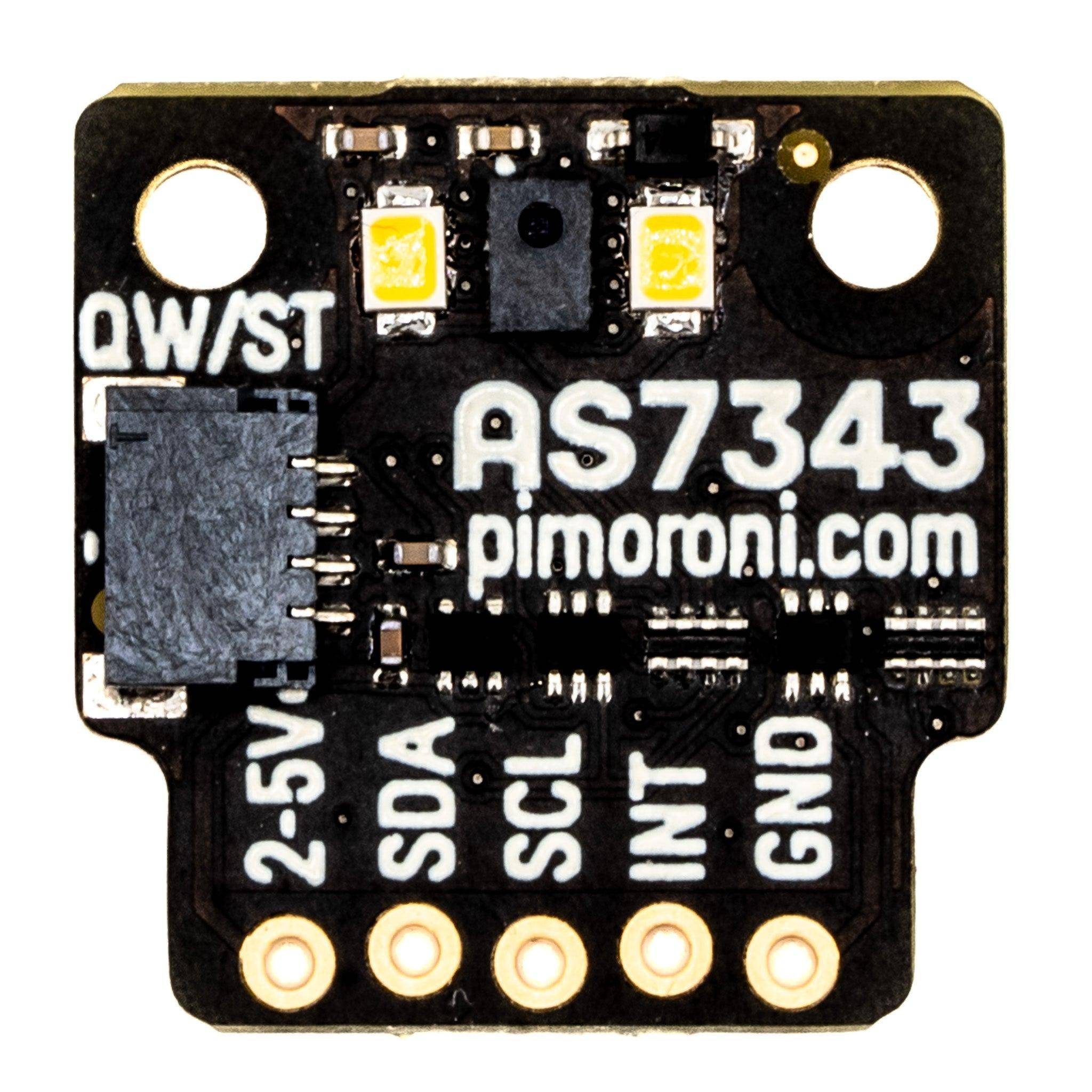 Pimoroni AS7343 Multi-Spektralsensor Breakout, 14 Kanäle, I2C, 19x20x5 mm, 3,3-5V