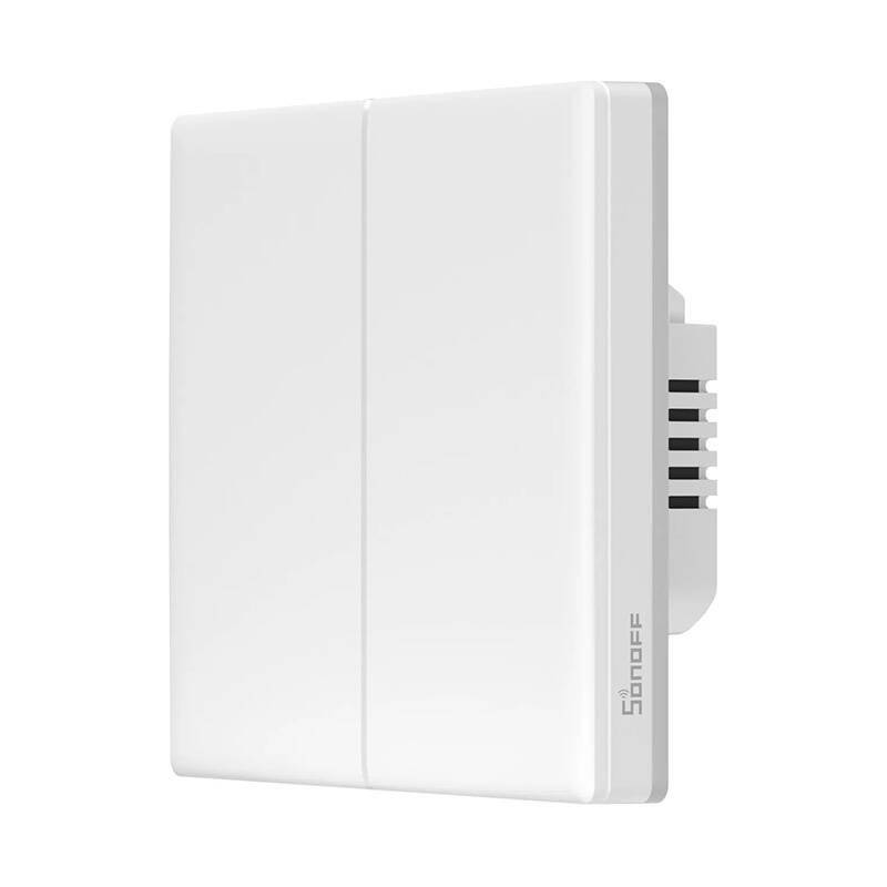 Sonoff TX-T5-T2C Smart Touch Switch, 2-Kanal Wand-Schaltaktor, mit RGB LED, WiFi, weiß
