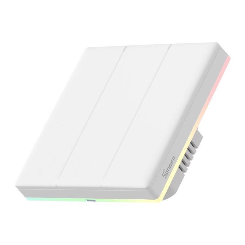 Sonoff TX-T5-T3C Smart Touch Switch, 3-Kanal Wand-Schaltaktor, mit RGB LED, WiFi, weiß