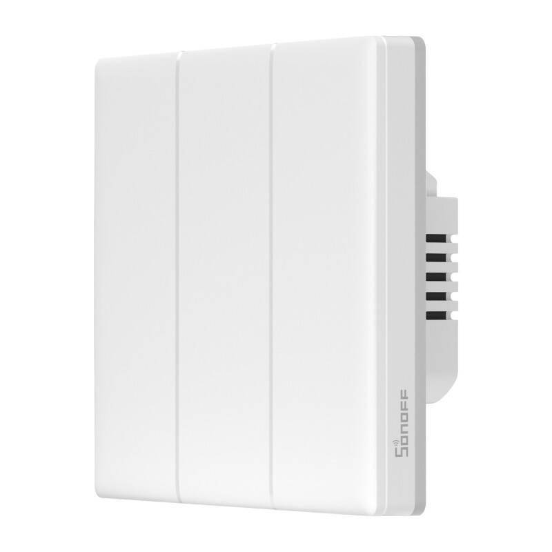 Sonoff TX-T5-T3C Smart Touch Switch, 3-Kanal Wand-Schaltaktor, mit RGB LED, WiFi, weiß