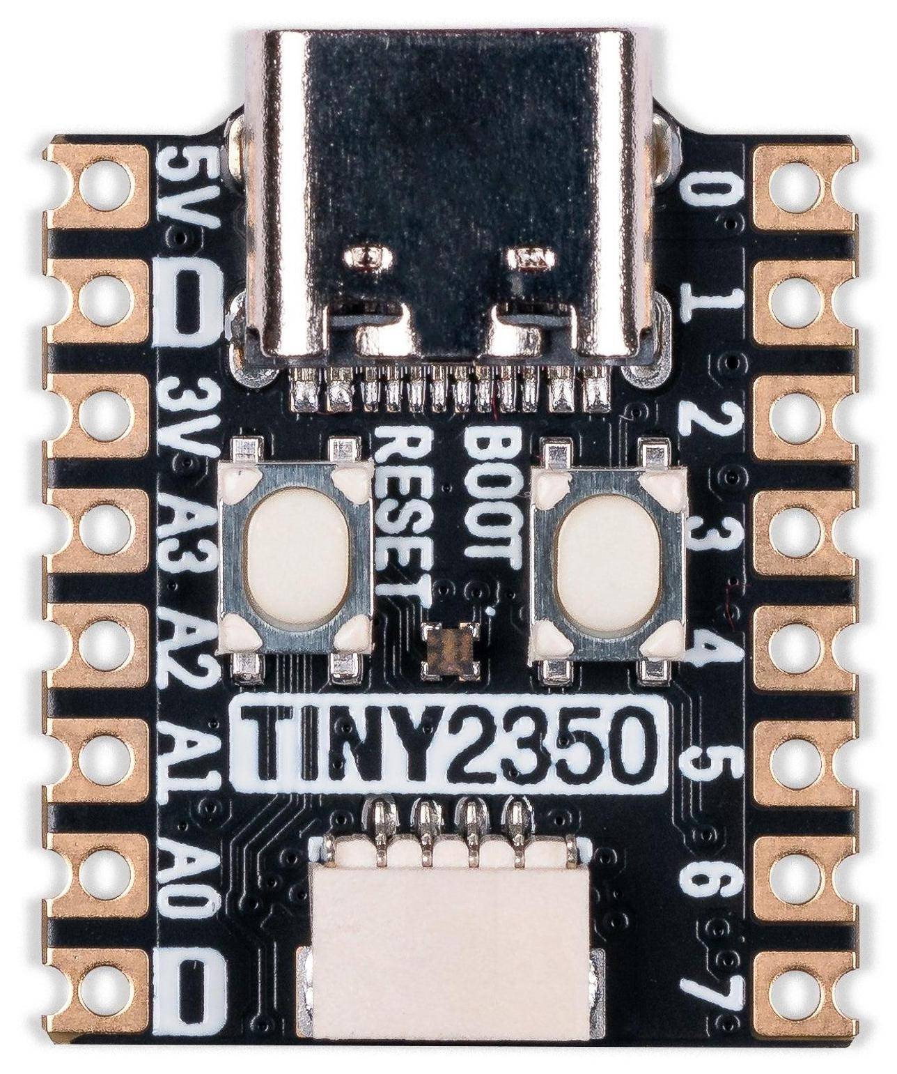 Pimoroni Tiny 2350, RP2350A Dual Arm Cortex M33 150MHz, 4MB Flash, USB C, 12 IO Pins, 3V-5.5V