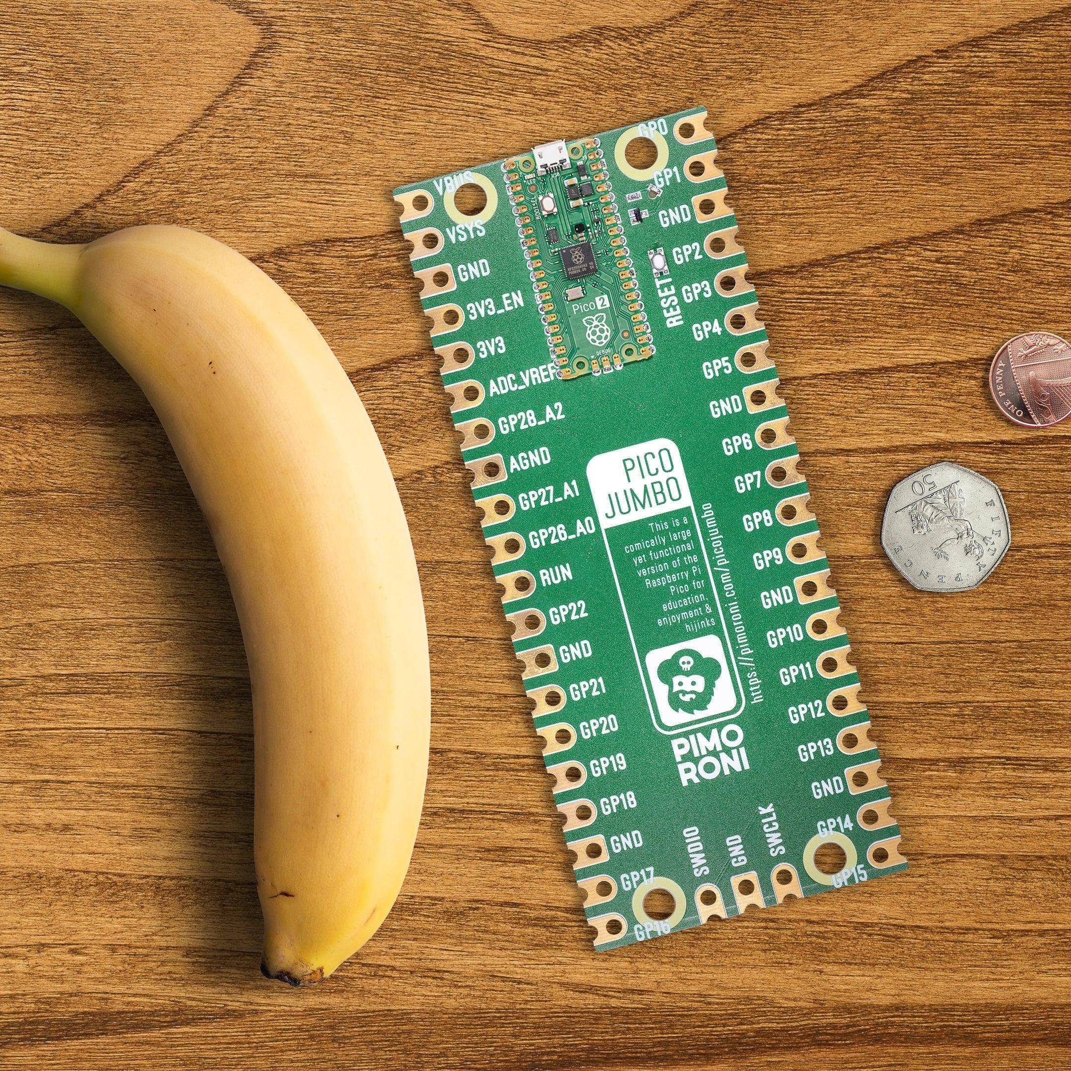 Pimoroni Pico Jumbo Starter Kit, riesiger Pico 2 in 3,5-fachen Maßstab, mit extra großen Zubehör