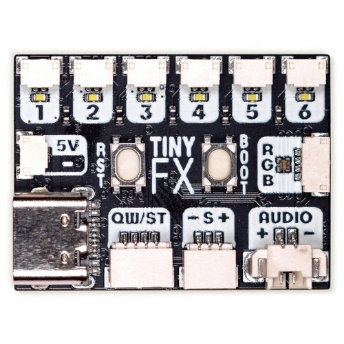 Pimoroni Tiny FX LED Controller Board, RP2040, 133MHz, 6 Mono LED Kanäle, 1 RGB LED Kanal Pimoroni Tiny FX LED Controller Board, RP2040, 133MHz, 6 Mono LED Kanäle, 1 RGB LED Kanal