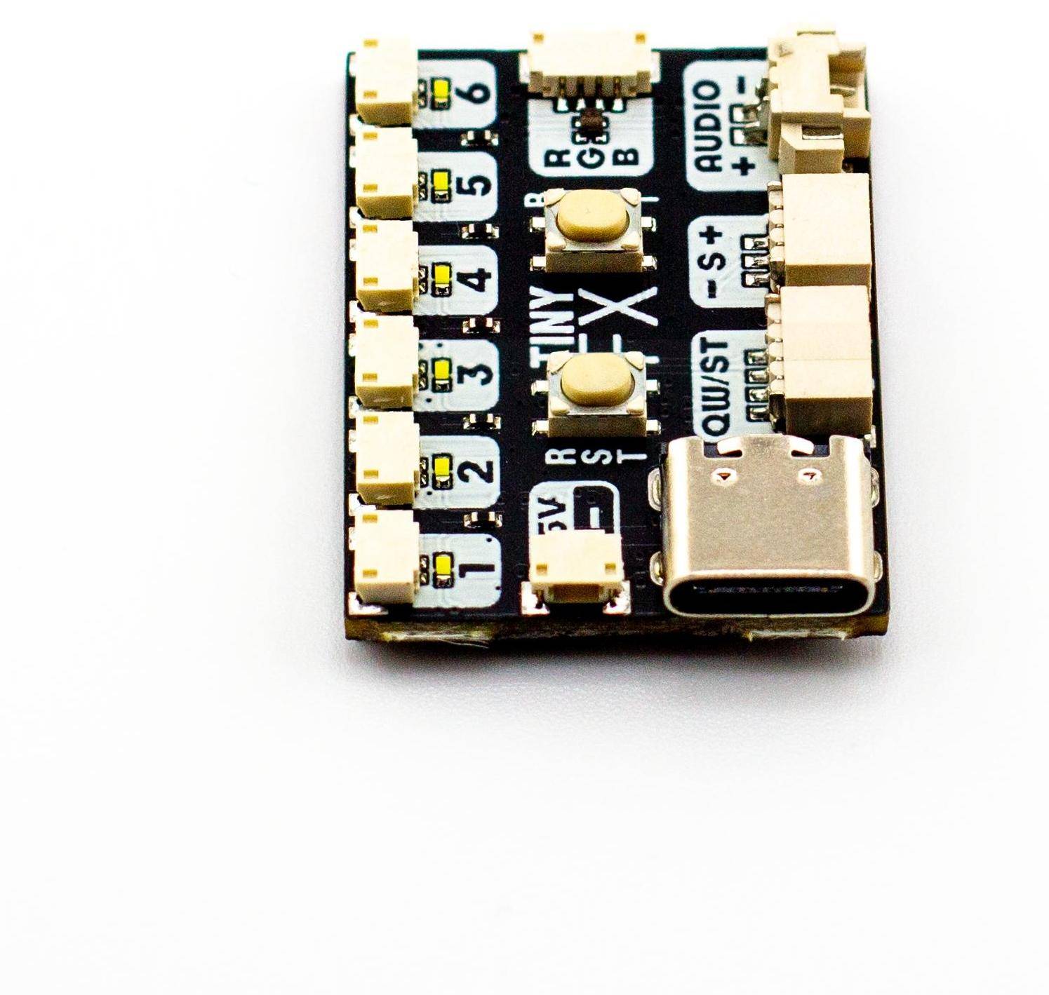 Pimoroni Tiny FX LED Controller Board, RP2040, 133MHz, 6 Mono LED Kanäle, 1 RGB LED Kanal