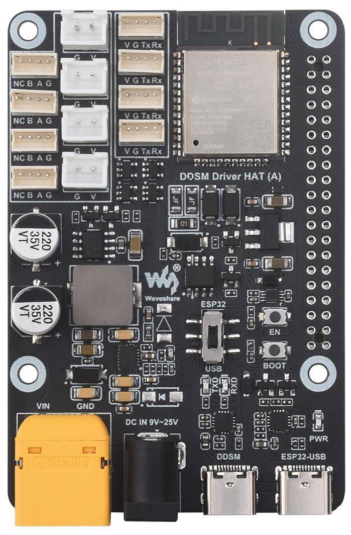 Waveshare Direct Drive Servo Motor Driver Board (B), ESP32, 6-kanalige Steuerung, UART, 9V-28V