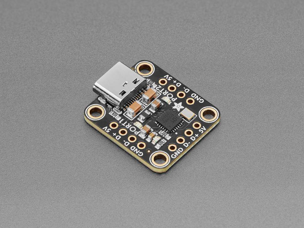 Adafruit CH334F Mini 2-Port USB Hub Breakout, USB 2.1, MTT-Modus, 4 Pin Ports