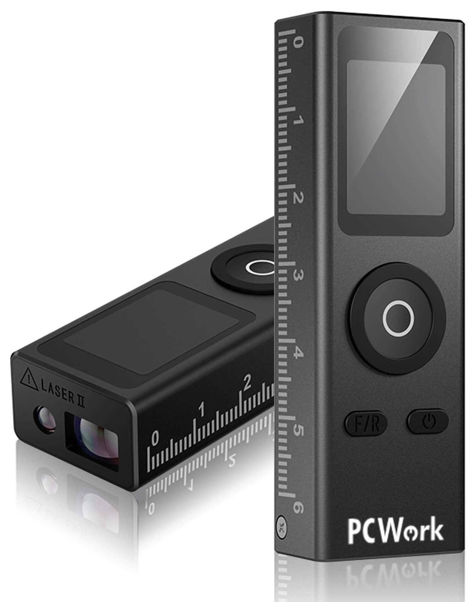 PCWork PCW11A Mini Laser Entfernungsmesser, akkubetriebenes Distanzmessgerät, 30m, USB-C