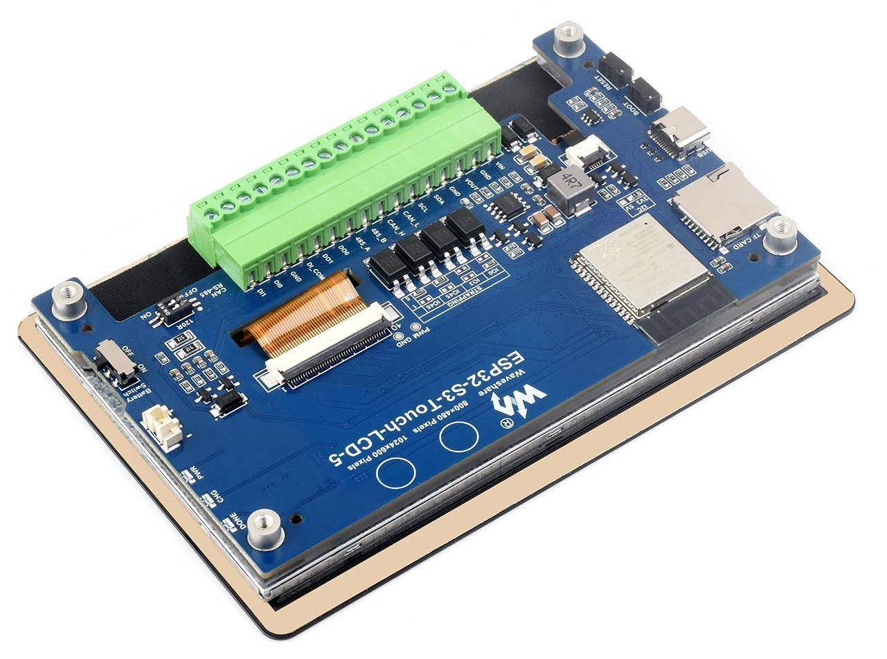 Waveshare ESP32-S3-Touch-LCD, 5" kapazitiver RGB Touchscreen, 1024x600, LX7 Dual-Core, 240 MHz