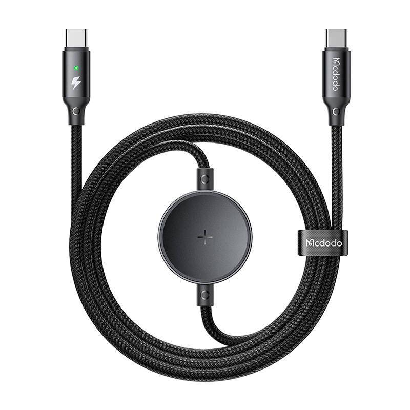 Mcdodo CA-4170, 2-fach Ladekabel für USB-C / Samsung Galaxy Watch, 60W, 1,5m, schwarz