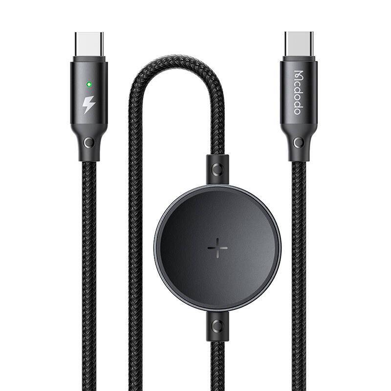 Mcdodo CA-4170, 2-fach Ladekabel für USB-C / Samsung Galaxy Watch, 60W, 1,5m, schwarz