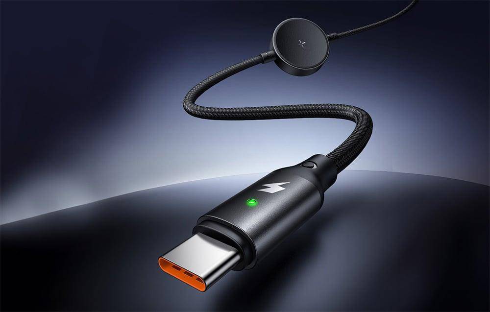 Mcdodo CA-4170, 2-fach Ladekabel für USB-C / Samsung Galaxy Watch, 60W, 1,5m, schwarz