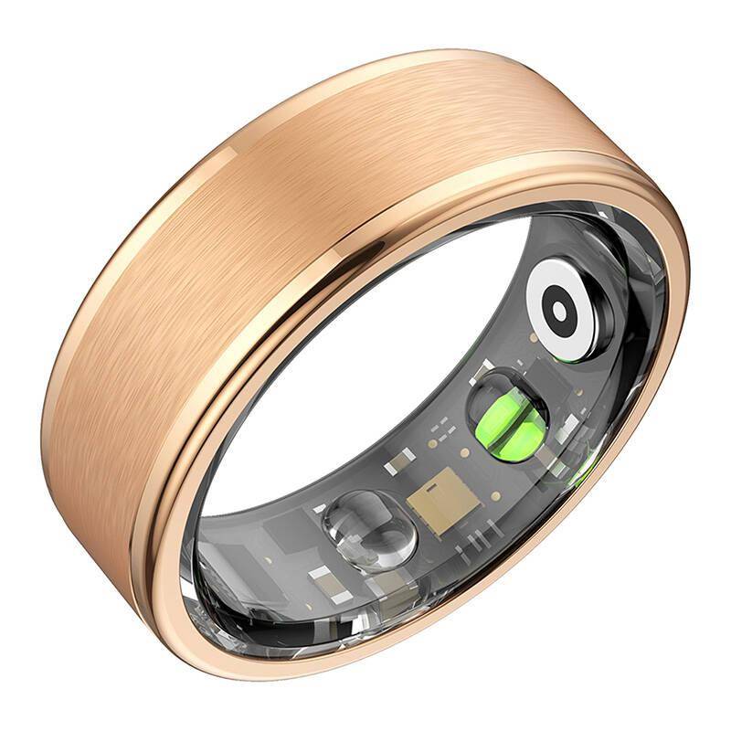 Colmi R03 Smart Ring, überwacht Herzfrequenz, Schlaf & Blutsauerstoff, Schrittzähler, mit Ladecase - Farbe: gold - Größe: 8