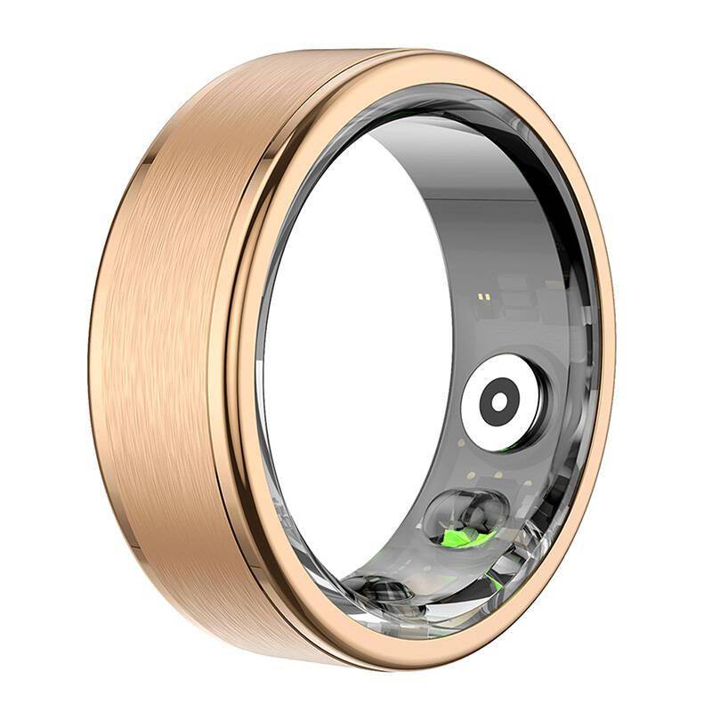 Colmi R03 Smart Ring, überwacht Herzfrequenz, Schlaf & Blutsauerstoff, Schrittzähler, mit Ladecase - Farbe: gold - Größe: 8