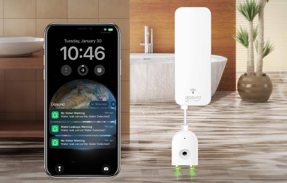 Gosund ST19 Smart Flood/Water Leak Sensor, Wassersensor, ZigBee