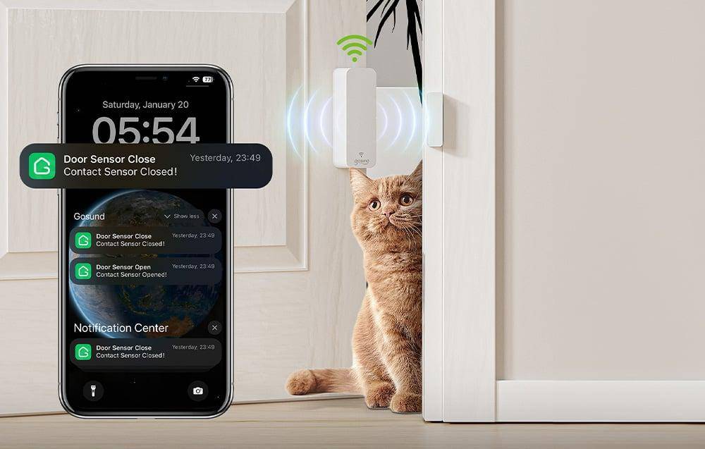 Gosund ST18 Smart Door and Window Opening Sensor, Tür- und Fensterkontakt, ZigBee