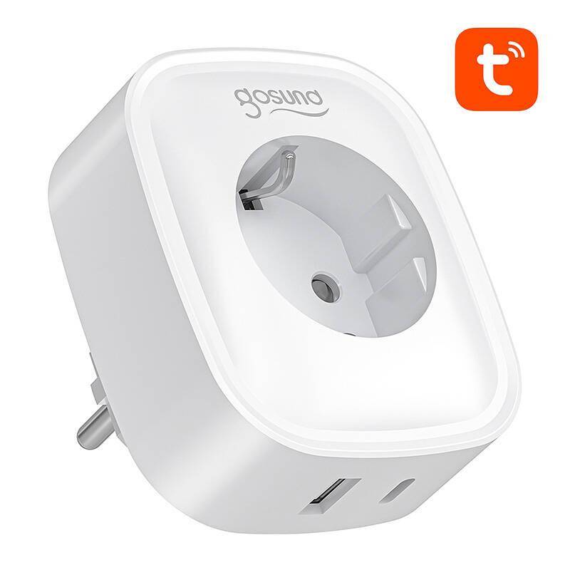 Gosund SP6, Smart Wi-Fi Plug, WLAN / Bluetooth Steckdose mit USB-A / USB-C Ladefunktion