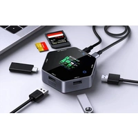 BlitzWolf 8-in-1 Smart Display Docking Station, USB-C zu 2x USB 3.0 + HDMI 4K@60Hz + SD + USB-C PD BlitzWolf 8-in-1 Smart Display Docking Station, USB-C zu 2x USB 3.0 + HDMI 4K@60Hz + SD + USB-C PD