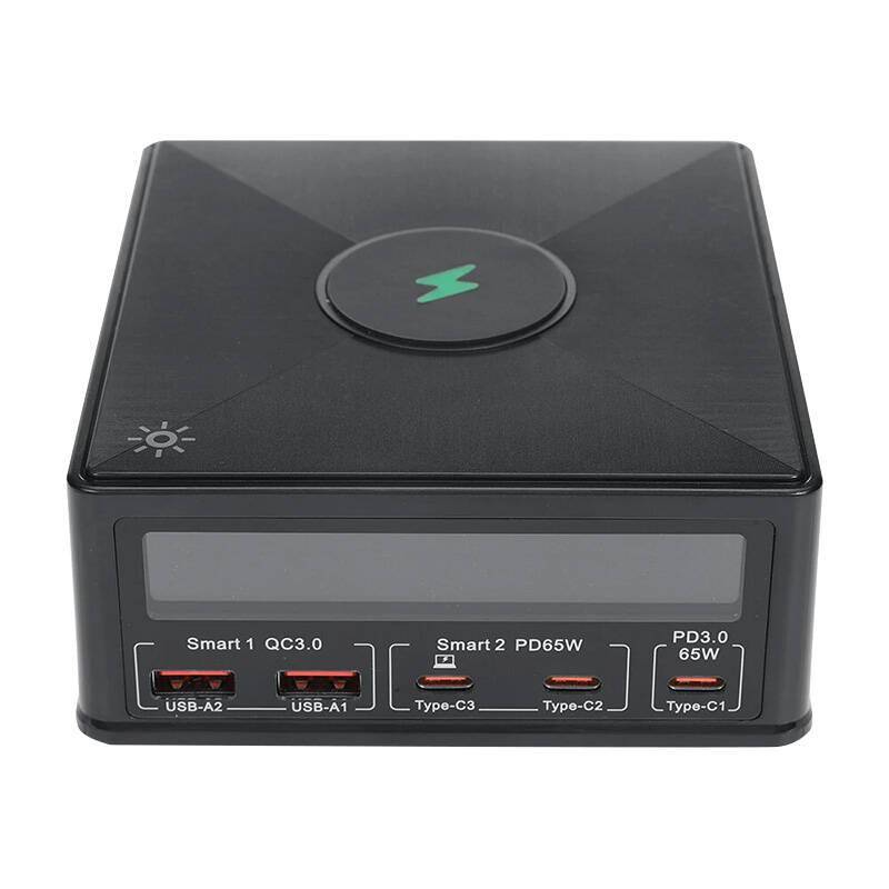 BlitzWolf 868H Desktop USB Ladegerät, 2x USB-A + 3x USB-C , QC 3.0, 160W, schwarz