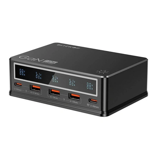 BlitzWolf BW-i9 Desktop USB Ladegerät, 3x USB-A + 2x USB-C , QC 3.0, 110W, schwarz BlitzWolf BW-i9 Desktop USB Ladegerät, 3x USB-A + 2x USB-C , QC 3.0, 110W, schwarz