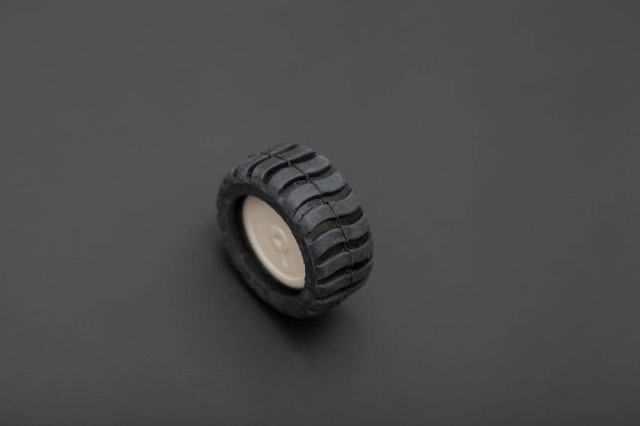DFRobot Wheel 42x19mm, 2 Räder aus Kunststoff mit Gummireifen, Durchmesser 42mm, Breite 19mm