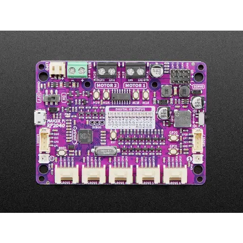 Adafruit Maker Pi RP2040, 2 DC-, 4 Servomotoranschlüsse, 7 Grove-Ports, USB 5V, 3,6-6V Adafruit Maker Pi RP2040, 2 DC-, 4 Servomotoranschlüsse, 7 Grove-Ports, USB 5V, 3,6-6V