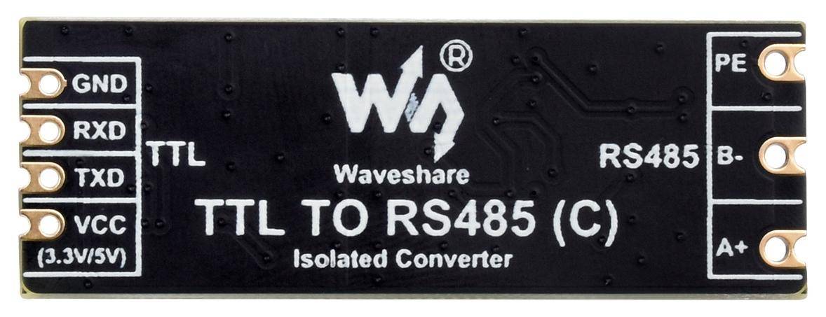 Waveshare TTL zu RS485 Konverter (C), galvanisch isoliert, Halbduplex, Überstromschutz, 3,3-5V