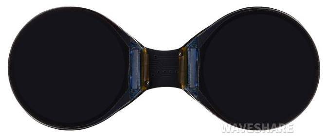 Waveshare 0.71" Double Eye Round LCD Display, Augen Display, 160x160 Pixel, IPS, SPI, GC9D01, 3.3-5V