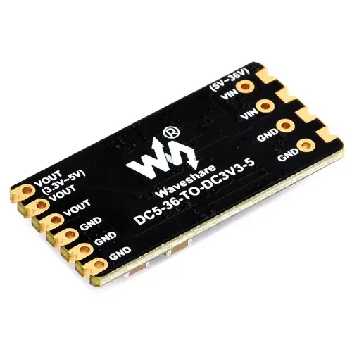 Waveshare DC-DC Buck Mini Module, bis zu 4A, 500kHz, 5-36V Eingang, 3,3V oder 5V Ausgang Waveshare DC-DC Buck Mini Module, bis zu 4A, 500kHz, 5-36V Eingang, 3,3V oder 5V Ausgang