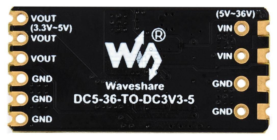 Waveshare DC-DC Buck Mini Module, bis zu 4A, 500kHz, 5-36V Eingang, 3,3V oder 5V Ausgang