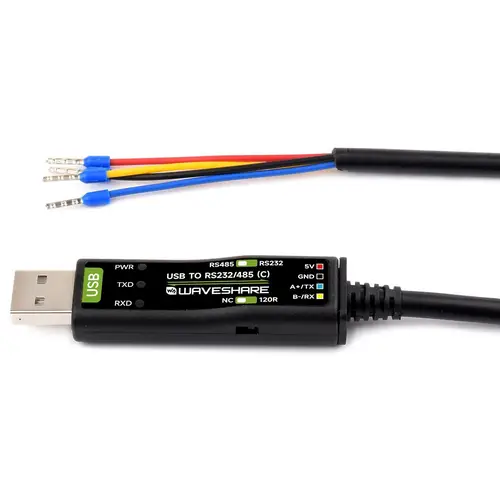 Waveshare USB zu RS232/RS485 Kabel, LED-Anzeigen, ESD-Schutz, Windows/Linux, FT232RNL, 2m, 3,3V/5V Waveshare USB zu RS232/RS485 Kabel, LED-Anzeigen, ESD-Schutz, Windows/Linux, FT232RNL, 2m, 3,3V/5V