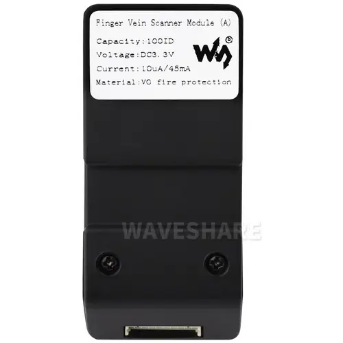 Waveshare All-in-One Finger Vein Modul, Fingeradererkennung, 144 MHz, USB/UART, DSP, IP56, 3,3V Waveshare All-in-One Finger Vein Modul, Fingeradererkennung, 144 MHz, USB/UART, DSP, IP56, 3,3V