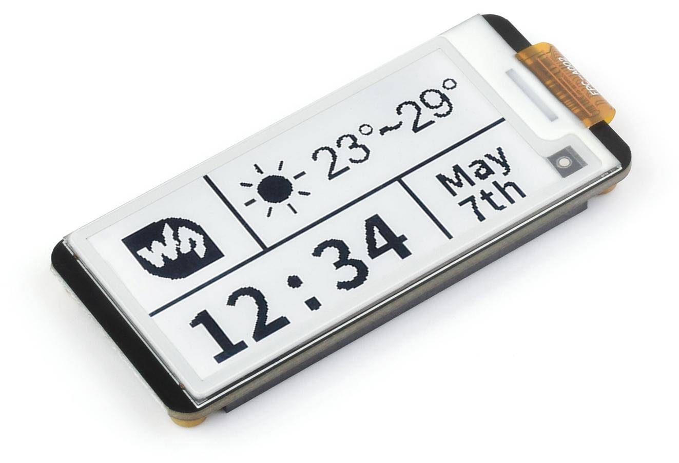 Waveshare 2.13 Zoll E-Paper HAT+, 250x122, SPI, RTC, Immersion Gold, 3,3V