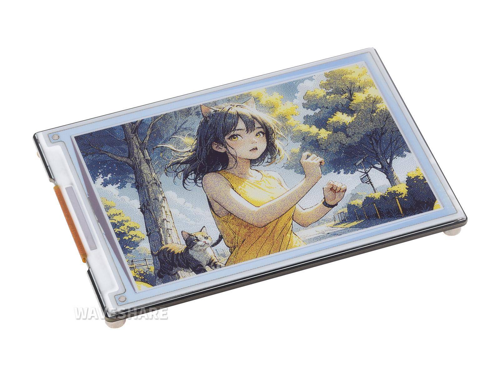 Waveshare E-Ink-Farb-Display HAT+, 4 Zoll, 600x400, Spectra 6, SPI, mit Treiber-Board, 3,3/5V