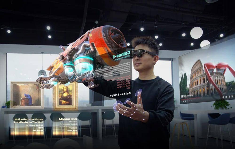 XREAL Air 2 Ultra, AR Brille, 120Hz HD-Display, 52° FOV, Elektrochromes Dimmen, USB-C