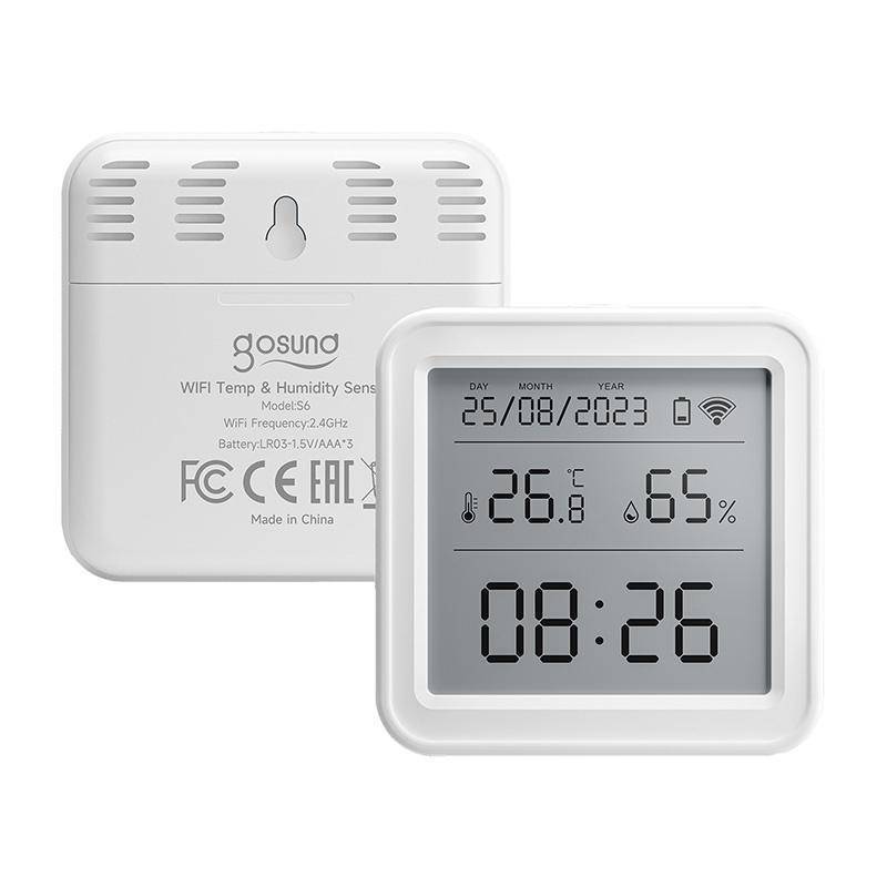 Gosund ST17 Temperature & Humidity Sensor, Temperatur / Luftfeuchte Sensor mit Anzeige, ZigBee
