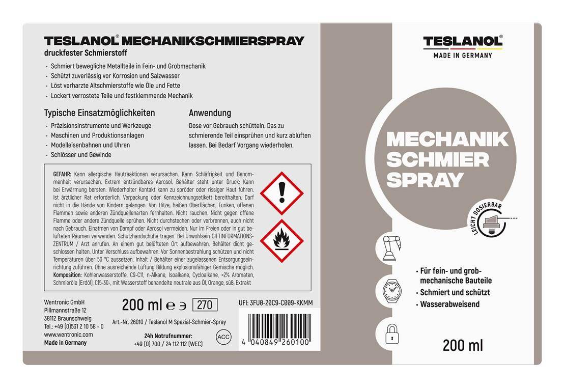 teslanol M Spezial-Schmierspray 200ml
