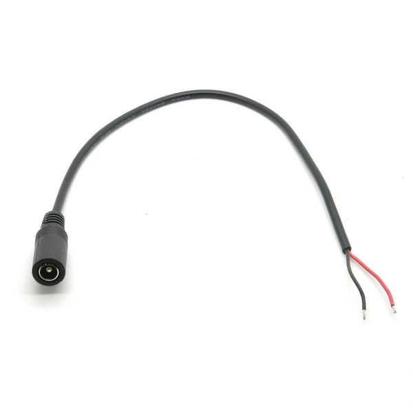 DC Kabel mit Hohlstecker-Buchse 5,5x2,1mm und offenem Kabelende 25cm DC Kabel mit Hohlstecker-Buchse 5,5x2,1mm und offenem Kabelende 25cm