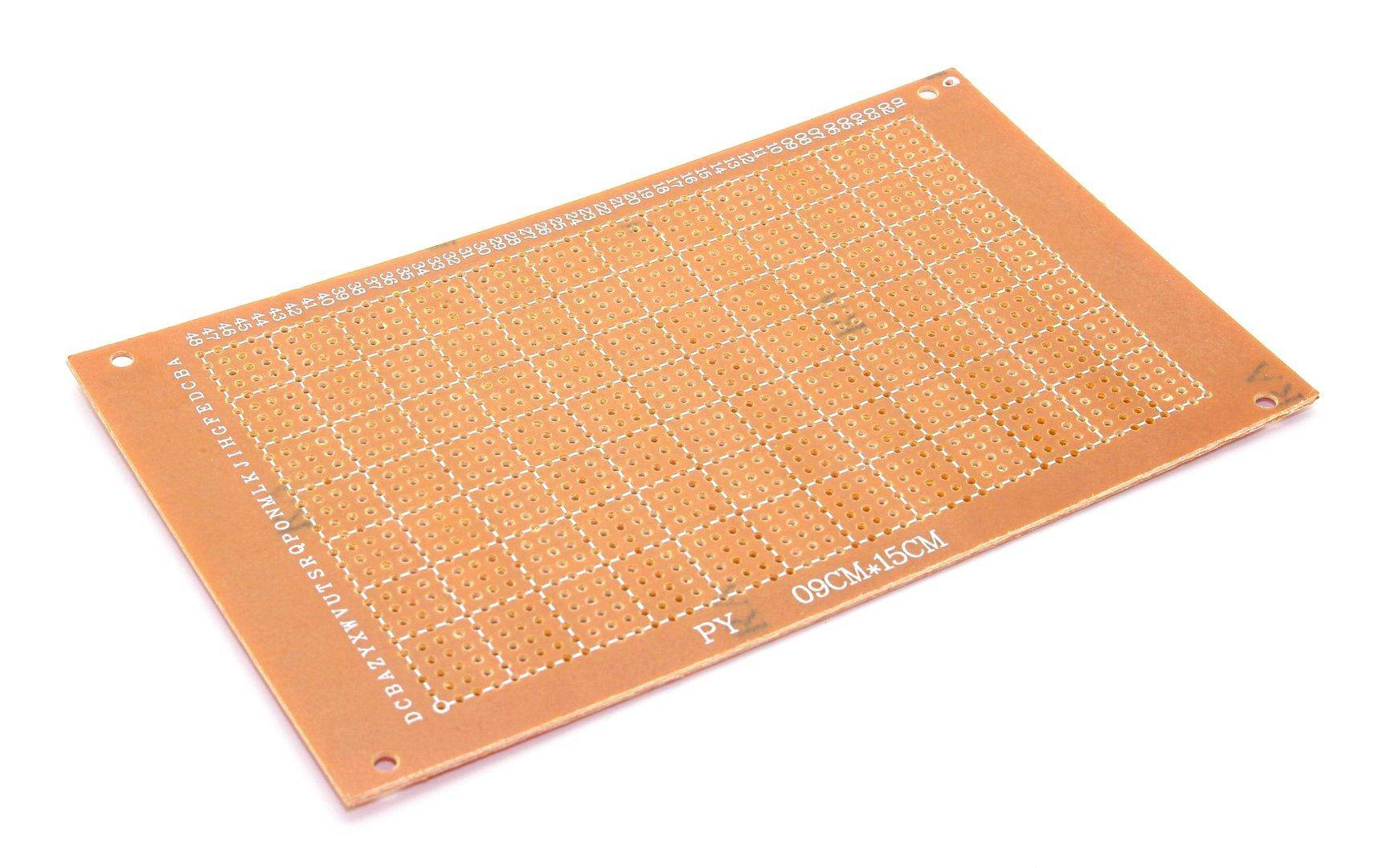 Lochrasterplatine 9x15cm mit einseitiger Kupferauflage