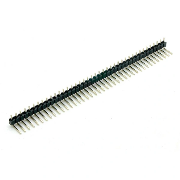 Stiftleiste, 1x 40-polig, RM 2,54, gewinkelt Stiftleiste, 1x 40-polig, RM 2,54, gewinkelt