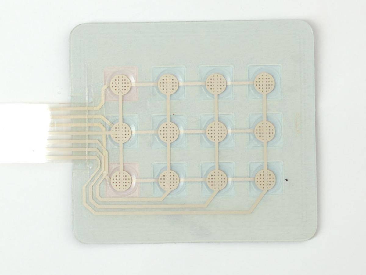 Membran Folientastatur 4x3 mit Klebeschicht