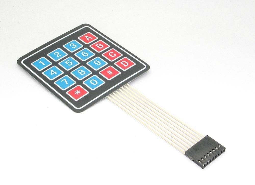 Membran Folientastatur 4x4 mit Klebeschicht