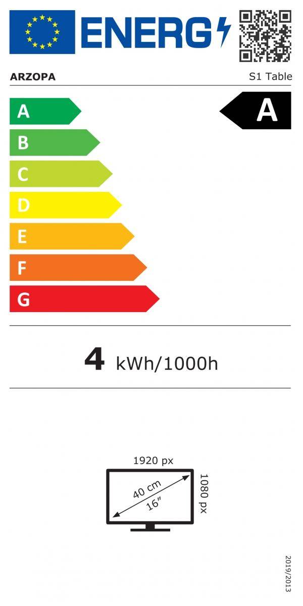 Arzopa S1 Table, 15,6" Portabler Monitor, 1920x1080, 60Hz, IPS, HDR, mini HDMI + USB-C