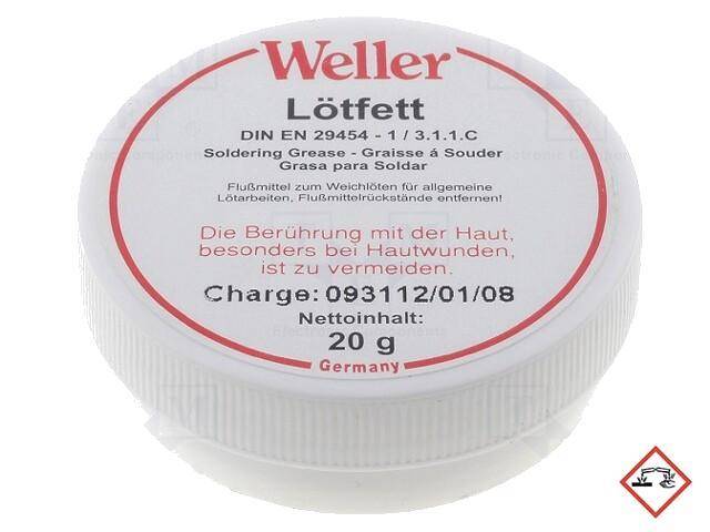 Weller Lötfett, Kolophonium-basierte Flussmittelpaste, 20g