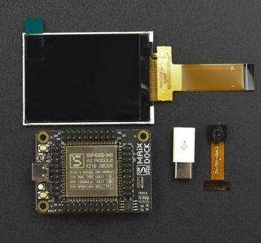 Sipeed M1 Dock KI Dev KIT, K210, Dual Core, RISC-V, 400 Mhz, ESP8285, UART, I2C, I2S, 1,8-3,3V